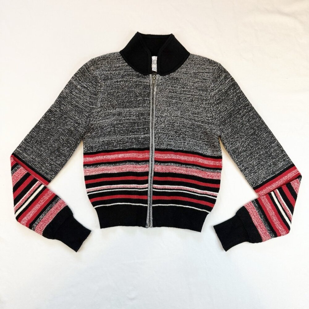 BDG Urban Outfitters Women Size M Quinn Zip Up Sweater Black & Red NWT$69 - Picture 13 of 13